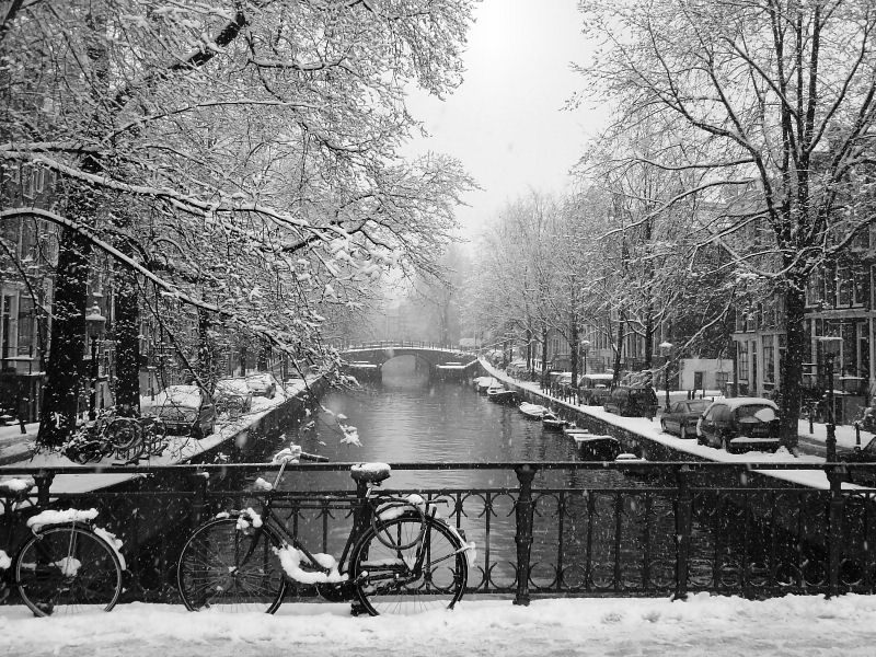 Ponte di Amsterdam in Inverno, link qui per dimensioni reali