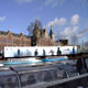 Canalboat blu alla Centraal Station