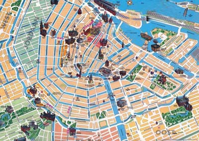 Mappe di Amsterdam, link qui per dimensioni reali